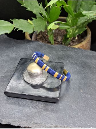 Petite manchette bleu nuit et doré