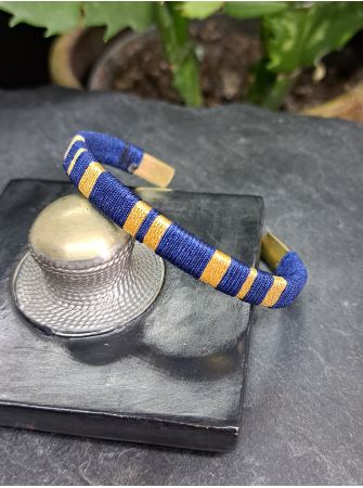 Petite manchette bleu nuit et doré
