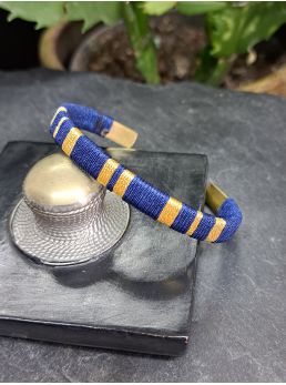 Petite manchette bleu nuit et doré