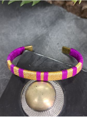 Petite manchette violet et doré