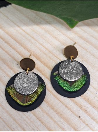 Série "plumes" et cuir"