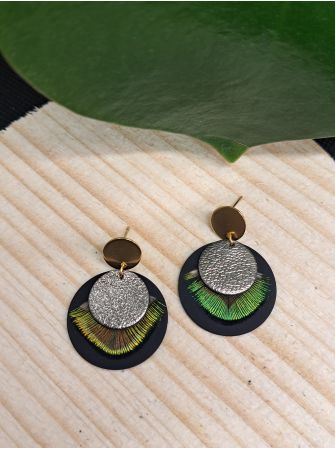 Série "plumes" et cuir"