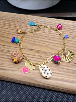 Bracelet chaine et breloques