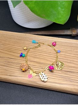 Bracelet chaine et breloques