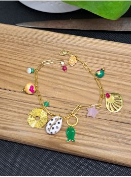 Bracelet chaine et breloques