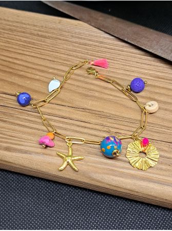 Bracelet chaine et breloques