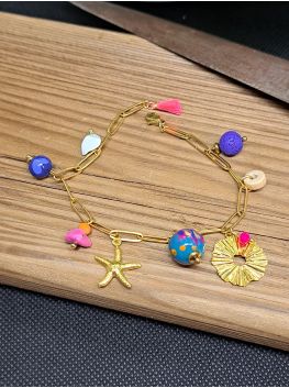Bracelet chaine et breloques