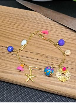 Bracelet chaine et breloques