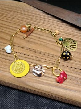 Bracelet chaine et breloques