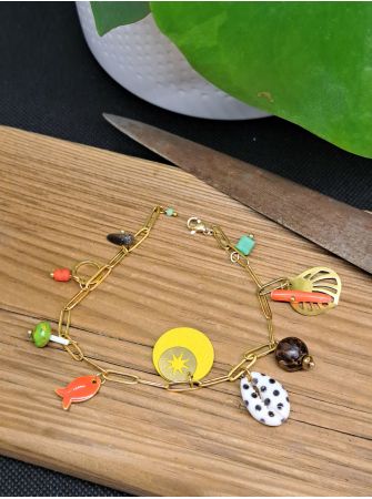 Bracelet chaine et breloques