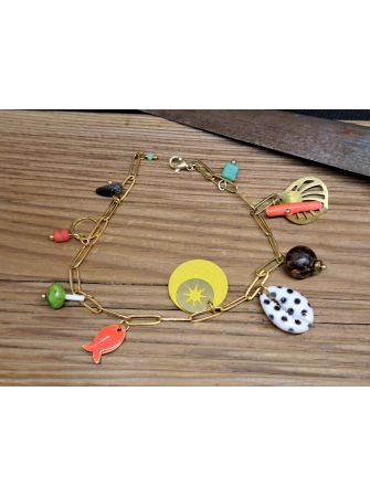 Bracelet chaine et breloques