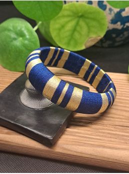 Jonc XL bleu nuit et doré