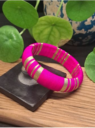 Jonc XL bleu rose et doré