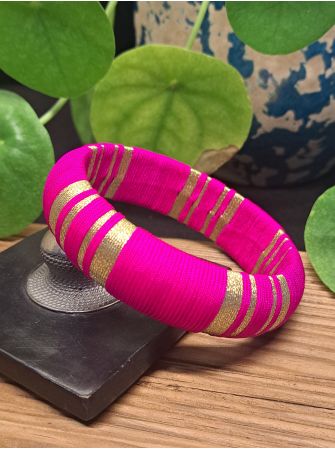 Jonc XL bleu rose et doré