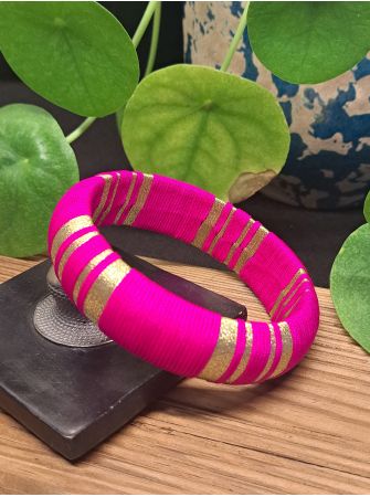 Jonc XL bleu rose et doré