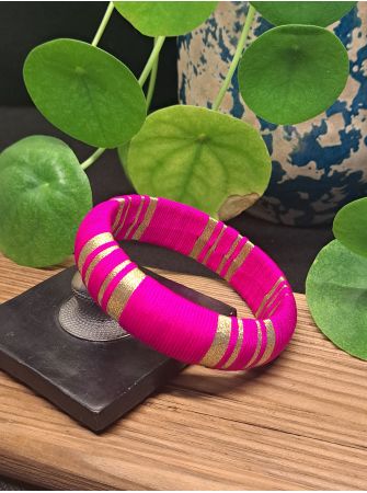 Jonc XL bleu rose et doré