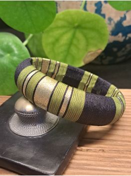 Jonc XL noir, vert et doré