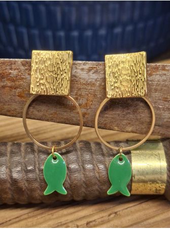 Série marine, fish vert