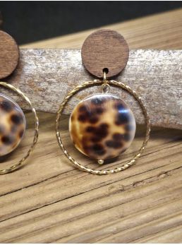 Puces en bois, perles coquillages