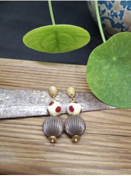 Boucles d'oreilles Bella, céramique.
