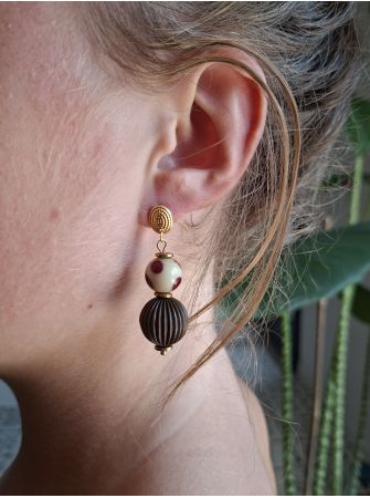 Boucles d'oreilles Bella, céramique.
