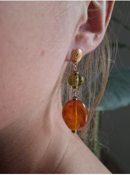 Boucles d'oreilles Mila, .caramel.