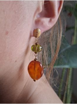Boucles d'oreilles Mila, .caramel.