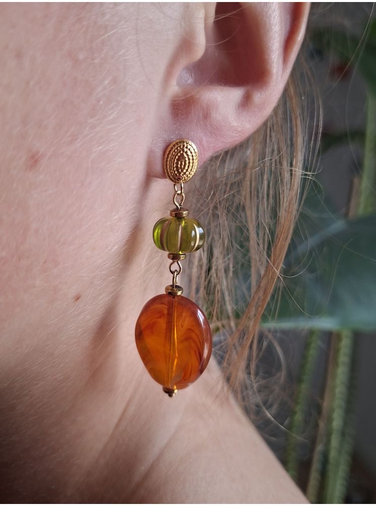 Boucles d'oreilles Mila, .caramel.