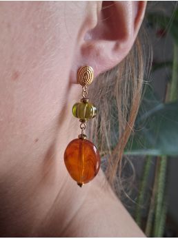 Boucles d'oreilles Mila, .caramel.