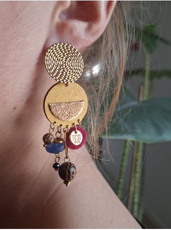 Boucles d'oreilles 5 terres.