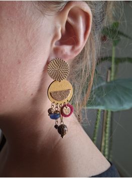 Boucles d'oreilles 5 terres.