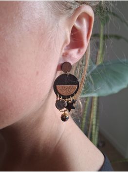 Boucles d'oreilles nuit étoilée.