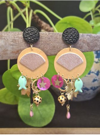 Boucles d'oreilles 5 terres.