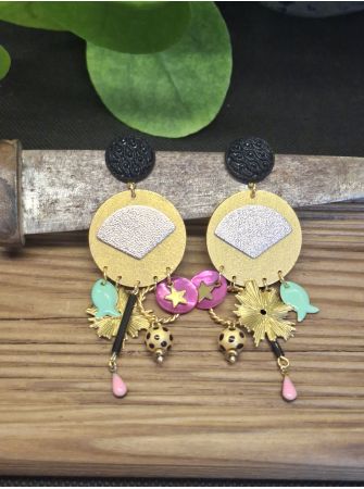Boucles d'oreilles 5 terres.