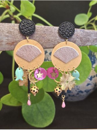 Boucles d'oreilles 5 terres.