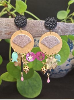 Boucles d'oreilles 5 terres.