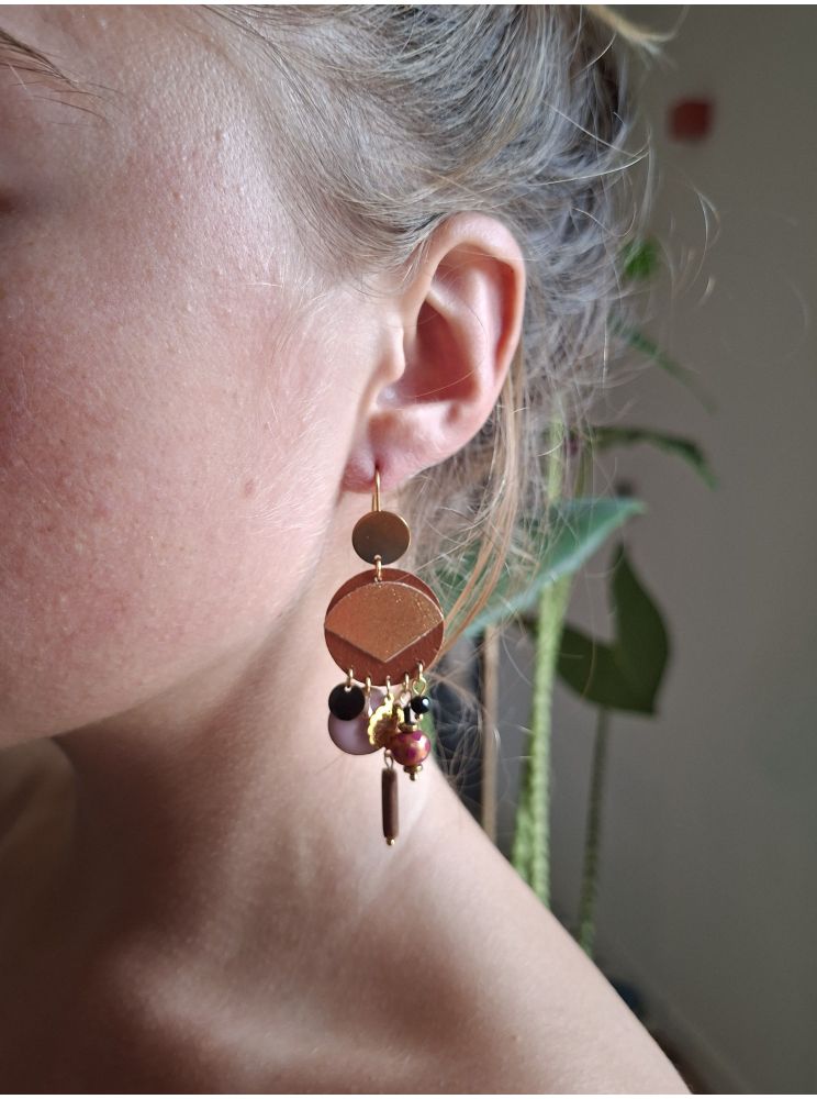 Boucles d'oreilles 5 terres.