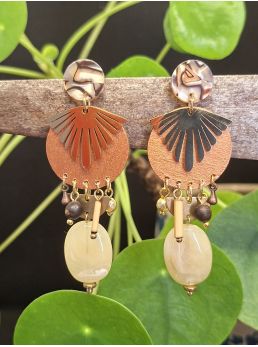 Boucles d'oreilles 5 terres.