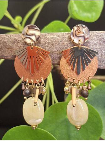 Boucles d'oreilles 5 terres.